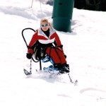 Marayke sit skiing