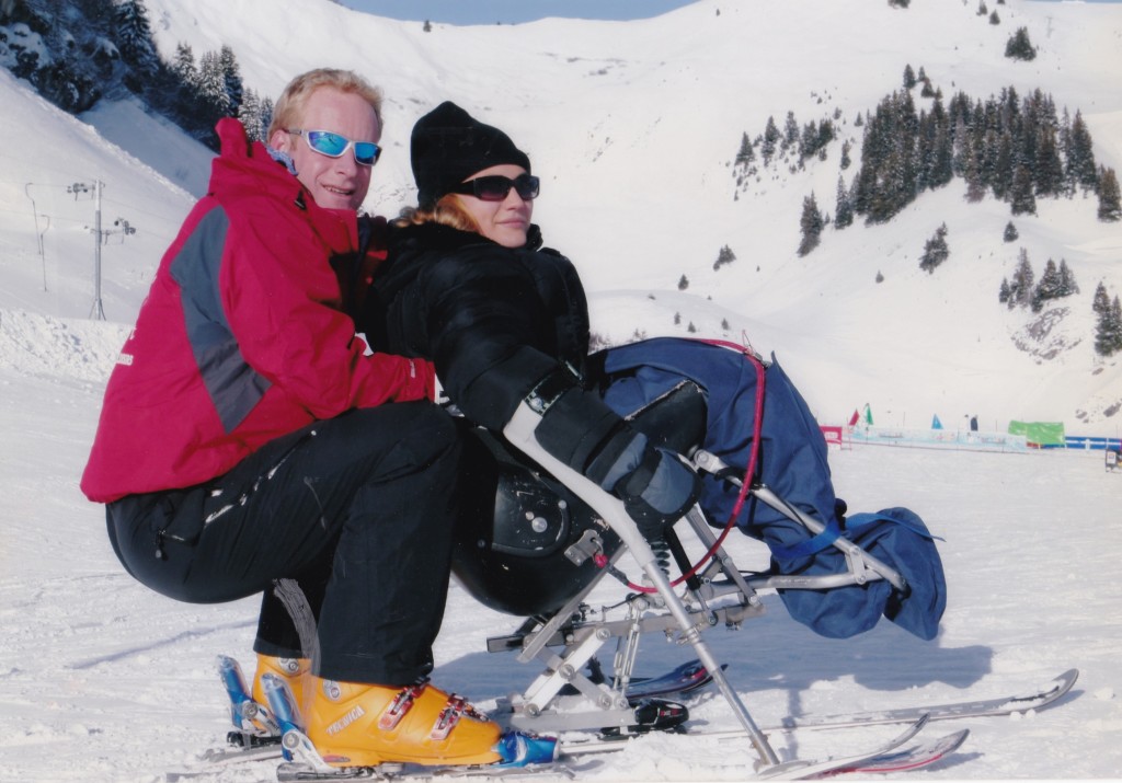 Marayke and ski instructor Simon